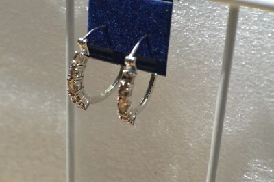 Brincos de argola de granada Merelani mudança de cor 1,75 ct platina sobre prata fina  - Imagem 1 de 4