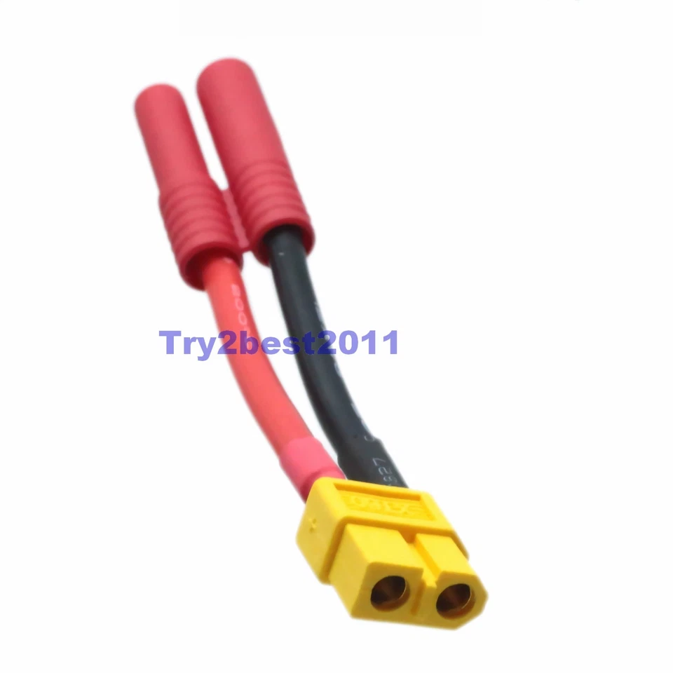 XT-60 Female To HXT 4MM Male Bullet Connector / Adapter/ Cable - Image 1 of 2