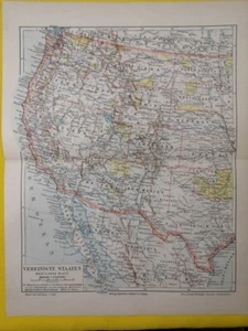 1875 Western UNITED STATES Vintage California Nevada MAP ORIG 11.5 x 9.5 C18-3 - Picture 1 of 3