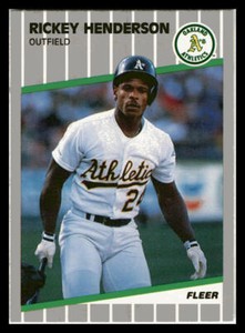 1989 FLEER UPDATE Rickey Henderson #U-54   Oakland Athletics