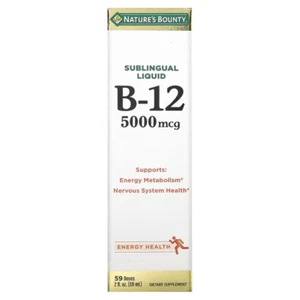 2 x Sublingual Liquid, Vitamin B-12, 5,000 mcg, 59 ml(118 ML in total) - Picture 1 of 2