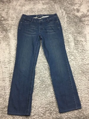 Pantalones de mezclilla Sonoma modernos de pierna recta para mujer talla 8 azul lavado oscuro Foto 1 de 4