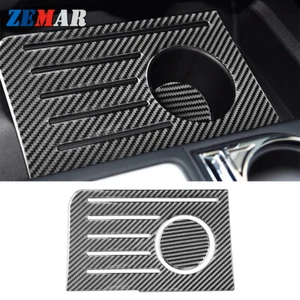 2x Tapicería de panel de caja de almacenamiento central de fibra de carbono para Toyota Tundra 2014-2018 - Imagen 1 de 12