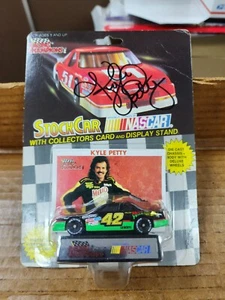 Racing Champions 1991 Kyle petty #42 Mello Yellow 1:64 Scale Replica AUTOGRAPHED - Picture 1 of 3