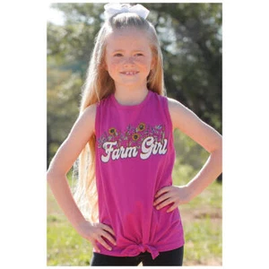 CTK8920002 Cruel Girl Girls' Farm Girl Tank Top - Pink NEW - Picture 1 of 6