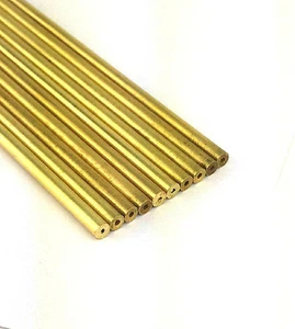 DRAWN BRASS TUBE 12 X .0197 X .005 (LOT OF 10) - Picture 1 of 2