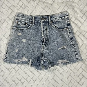 PacSun Women 26 Ultra High Rise Vintage Shorts Acid Washed Distressed - Picture 1 of 7