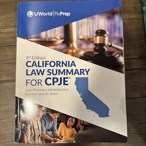 UWorld RxPrep's California Law Summary for CPJE, 8th Edition (Newest!) - Picture 1 of 4