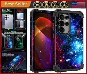 Galaxy S25 Ultra 5G Case, Glow in Dark, Heavy Duty Shockproof, 6.9" Blue Cover - Picture 1 of 8