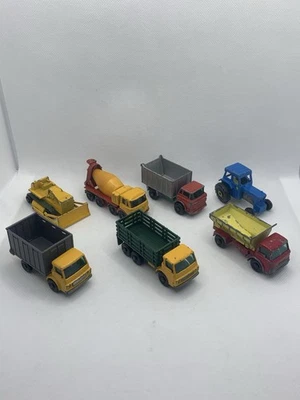 Vintage Lesney Matchbox Lot of 7 Commercial Construction Farm Vehicles - Image 1 of 4