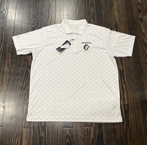 Antigua Northeastern University Polo Shirt Men’s XL White Geometric Poly NEW - Photo 1 sur 4