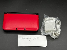 Nintendo 3DS XL LL Red/Black | English | Charger | US Seller - SHIP IN 1-DAY