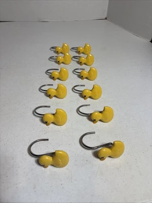 Juego de 12 Ganchos para Cortina de Ducha Pato Amarillo Nuevos en Caja Abierta Resina Foto 1 de 4