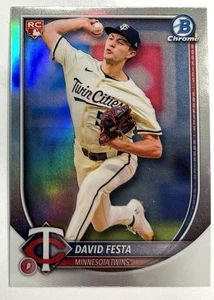 David Festa 2025 Bowman Chrome “Red Rookie” Card Minnesota Twins - Picture 1 of 1