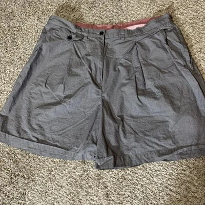 Pantalones Cortos Lauren Ralph Lauren Mujer 18W Gris Cuadros Plisado Algodón Bermudas Foto 1 de 4