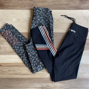 White Fox Boutique SDX WFA Sarahs Day Leggings Camo and Stripped Size Small - Picture 1 of 15