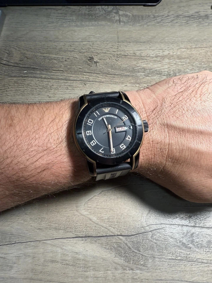 Emporio Armani Sportivo AR-5907 Chronograph Gold Black Men's Watch - Image 1 of 4