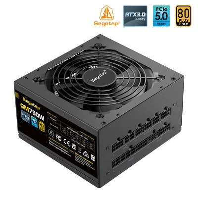 Segotep 750W ATX Fully Modular PC Gaming Power Supply 80+ Gold Certified PSU - Image 1 of 4