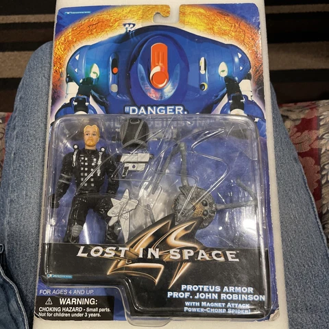 Lost in Space Proteus Armor Prof. John Robinson action figure  1997 NIP Cover