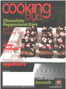 COOKING CLUB Magazine Winter 2012 Holiday Fun Slow Cooked Meals Party Appetizers - Picture 1 of 1