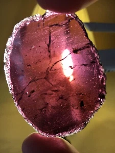Garnet Almandine Deep Red Slice 10 - Picture 1 of 4