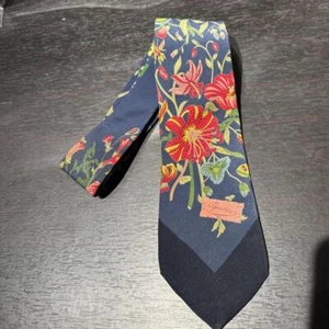 Corbata Gucci Vintage Raro Patrón Floral - Imagen 1 de 3