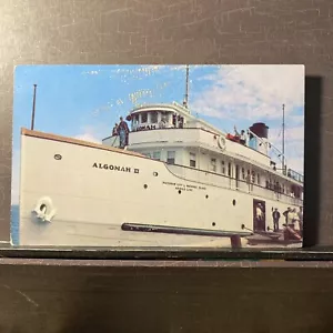 Michigan SS Algomah II Mackinac Island passenger ferry Arnold Transit Postcard - Picture 1 of 4