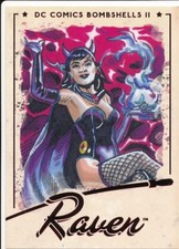 #21 RAVEN 2018 Cryptozoic DC Bombshells Series 2 Alberto Silva