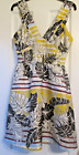 Bnwt H&M Dress, Black & Yellow Palm Trees, Size 12, Sparkle Fabric