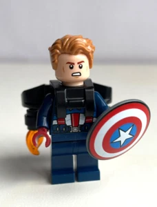Captain America Dark Blue Suit w shield Super Heroes Lego minifigure sh908 76267 - Picture 1 of 3