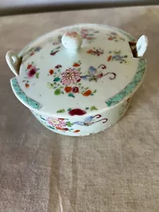 18 th Cen. Antique Chinese Famille Rose Butter bowl - Picture 1 of 8