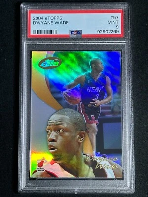2004 eTopps Dwyane Wade #57 PSA 9 MINT Miami Heat HOF RARE SP /2000 - Image 1 of 2