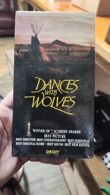 RARE Dances with Wolves VHS 1990 New Factory Sealed 1st Release Orion Watermark  - Image 1 of 4