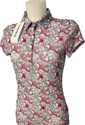 Daily Sports golf polo shirt Women's  XS paisley Azul polyester Foto 1 de 3