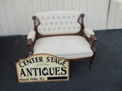 64136 Antique Victorian Loveseat Sofa Couch Settee Chair Cover