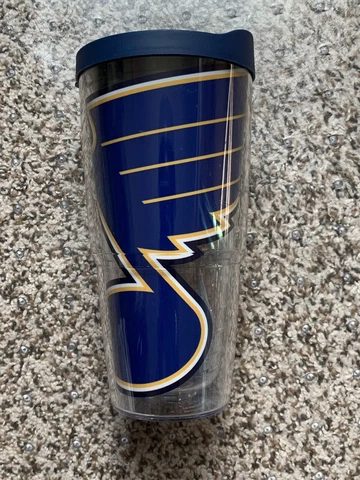 ST. LOUIS BLUES NHL Tervis 24 oz Double Wall Travel Mug W/Blue Lid Cover