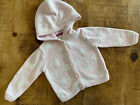 Baby Mädchen 6-9 Monate John Lewis rosa weißer Fleck Kapuze Strickjacke