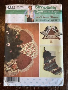 Simplicity 4332 UNCUT Sewing Pattern, Quilt in a Day, Christmas Tree Skirt - Picture 1 of 2