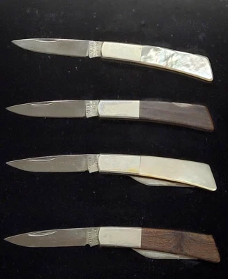 🔥🔥 Rare! Vintage! "GERBER" 4 - Pocket Knives Set In original Factory Plaque !! - Image 1 of 4