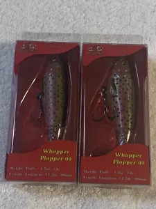 (LOT OF 2) RIVER2SEA WHOPPER PLOPPER 90 3" 1/2oz. RAINBOW TROUT. NIP - Picture 1 of 4