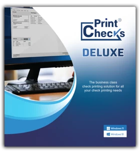 Print Checks DELUXE - Check Printing Software for Windows 10/11 - CD Only - Picture 1 of 8