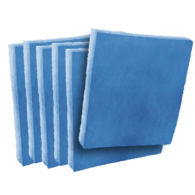 (6) 10 x 10 x 1 Filter Pads Blue / White Polysynthetic 2-Stage Media - Image 1 of 4