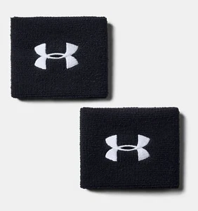 Under Armour UA 3" Performance Black, White, Blue or Red Wristbands Pair 1276991 - Picture 1 of 10