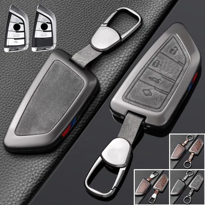 Zinc Alloy Leather Car Key Case Cover For BMW X5M X6 2 3 6 7 F15 X2 X5 X7 X3 X4 - Image 1 of 4
