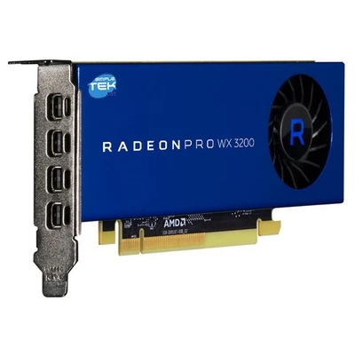 AMD RADEON PRO WX 3200 4GB Video Card Editing Rendering Workstation 4 MiniDP - Image 1 of 4