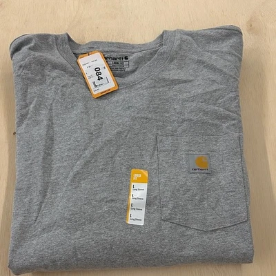 Nueva Camiseta Carhartt Para Hombre Gris Jaspeado Manga Larga Calce Suelto Grande Foto 1 de 4