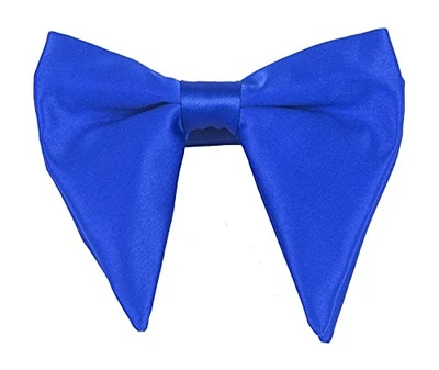 Pajarita de seda satinada de gran tamaño para hombre color liso formal esmoquin grande B-azul real Foto 1 de 4