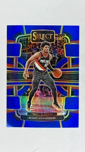 Scoot Henderson 2023-24 Panini Select #77 Blue Prizms RC Portland Trail Blazers - Picture 1 of 2