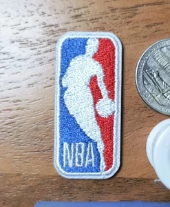 NBA Logo Patch Basketball Jerry West Embroidered Iron On Patch 1.75 x 0.75" - Picture 1 of 3