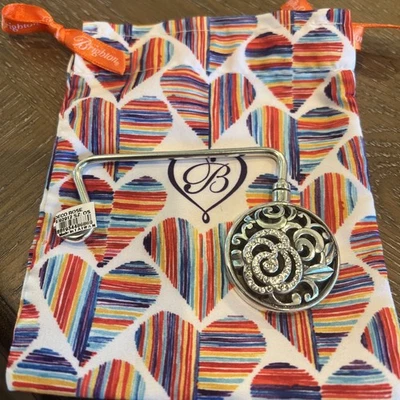 Brighton NWT Deco Rose Handbag Hook W/Pouch Retails $48 - Image 1 of 4
